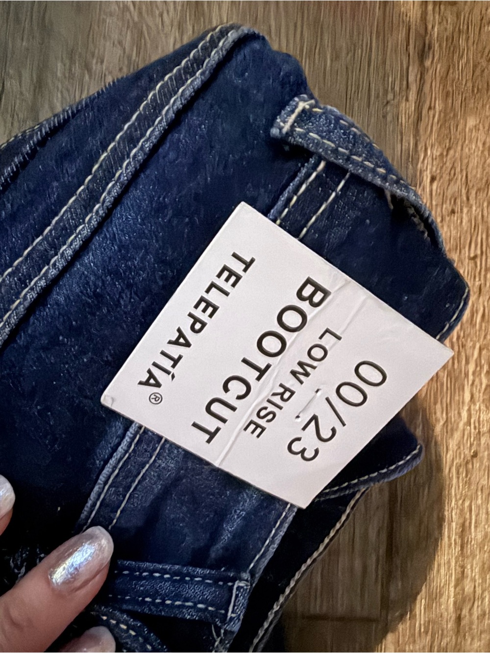 Zipper Flare Wide-Leg Jeans in Dark Blue by Zipperatica - Picture 5 of 5